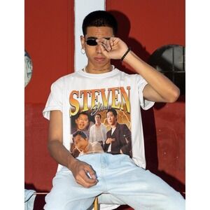 Steven Yeun Fan Shirt, Crewneck White